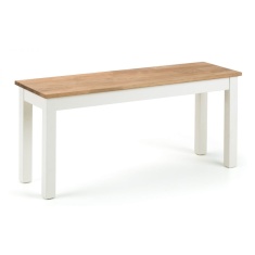 Julian Bowen Coxmoor Bench - Ivory & Oak