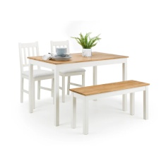 Julian Bowen Coxmoor Rectangular Dining Table - Ivory & Oak