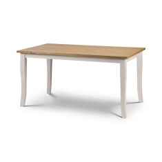 Julian Bowen Davenport Dining Table - Oak/White