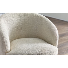 Julian Bowen Gigi Boucle Accent Chair - Ivory