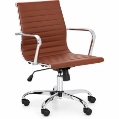 Julian Bowen Gio Office Chair - Brown & Chrome