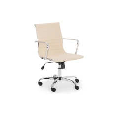 Julian Bowen Gio Office Chair - Ivory & Chrome