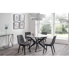 Julian Bowen Hayden Round Glass 120cm Table