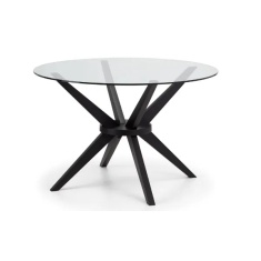Julian Bowen Hayden Round Glass 120cm Table