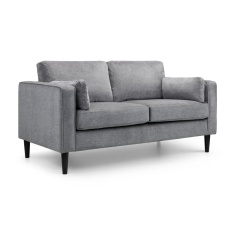 Julian Bowen Hayward 2 Seater - Grey Chenille Fabric