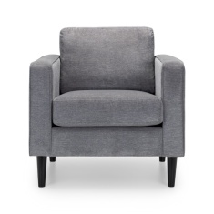 Julian Bowen Hayward Chair - Grey Chenille Fabric