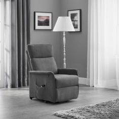 Julian Bowen Helena Rise & Recline Chair - Charcoal Fabric Julian Bowen Helena Rise & Recline Chair - Charcoal Fabric