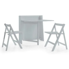 Julian Bowen Helsinki Compact Folding Dining Set - Light Grey