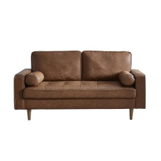 Julian Bowen Henley 3 Seater Sofa - Brown Faux Leather