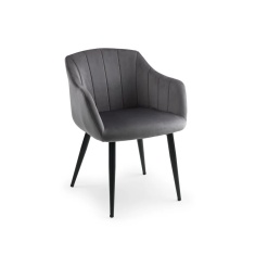 Julian Bowen Hobart Scalloped Dining Chair - Grey
