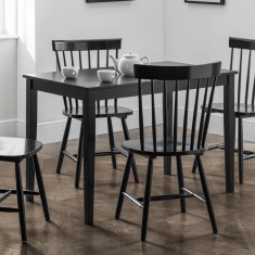 Julian Bowen Hudson Dining Table - Black