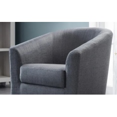 Julian Bowen Hugo Tub Chair - Slate Grey