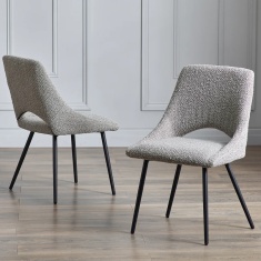 Julian Bowen Iris Boucle Dining Chair - Grey