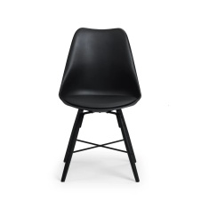 Julian Bowen Kari Dining Chair - Black Seat & Black Legs