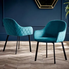 Julian Bowen Lima Dining Chair - Teal Velvet