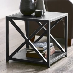 Julian Bowen Lima Lamp Table - Black Ash Julian Bowen Lima Lamp Table - Black Ash