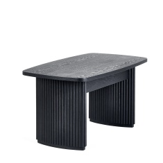 Julian Bowen Louis Fluted Compact Coffee Table - Black
