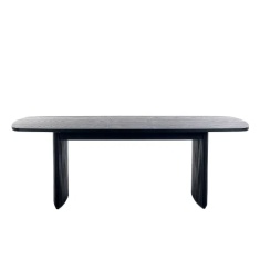 Julian Bowen Louis Fluted Extending Dining Table - Black