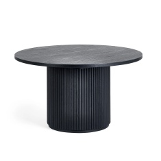 Julian Bowen Louis Fluted Round Coffee Table - Black
