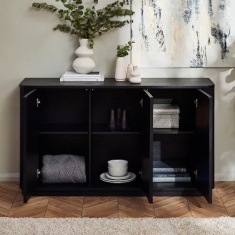 Julian Bowen Louis Fluted Sideboard - Black