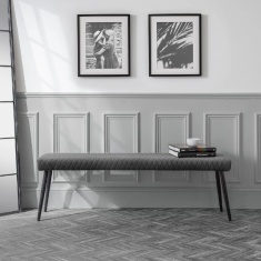Julian Bowen Luxe Low Bench - Grey
