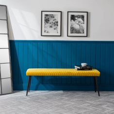 Julian Bowen Luxe Low Bench - Mustard