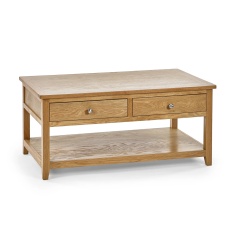 Julian Bowen Mallory Coffee Table With 2 Drawers - Brown