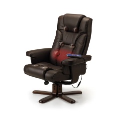 Julian Bowen Malmo Massage Recliner & Stool - Brown