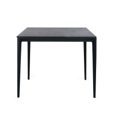 Julian Bowen Miami Square Stone Top Dining Table - Slate Grey