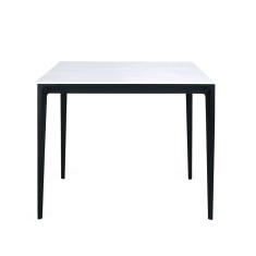 Julian Bowen Miami Square Stone Top Dining Table - White Marble