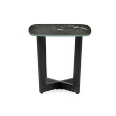 Julian Bowen Olympus Lamp Table - Black Marble