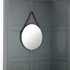 Julian Bowen Opera Round Mirror - Pewter
