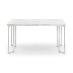 Julian Bowen Positano Dining Table - Marble & Chrome