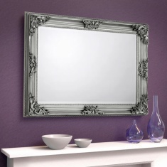 Julian Bowen Rococo Wall Mirror - Pewter