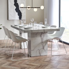 Julian Bowen Rome Dining Table - White