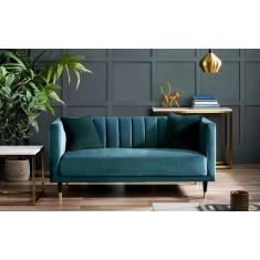 Julian Bowen Salma Scalloped Back 2 Seater - Teal