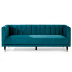 Julian Bowen Salma Scalloped Back 3 Seater - Teal