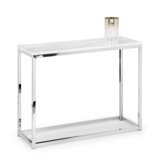 Julian Bowen Scala Marble Top Console Table - Silver