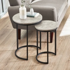 Julian Bowen Staten Round Nesting Side Tables
