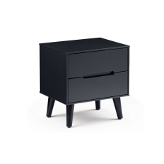 Julian Bowen Alicia 2 Drawer Bedside - Anthracite