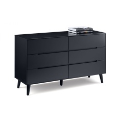 Julian Bowen Alicia 6 Drawer Wide Chest - Anthracite
