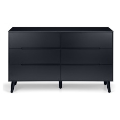 Julian Bowen Alicia 6 Drawer Wide Chest - Anthracite