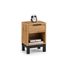 Julian Bowen Bali 1 Drawer Bedside - Light Oak
