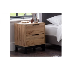 Julian Bowen Bali 2 Drawer Bedside - Light Oak
