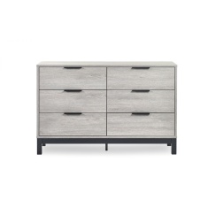 Julian Bowen Bali 6 Drawer Wide Chest - Grey Oak