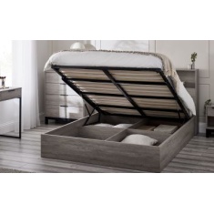 Julian Bowen Bali Ottoman Storage Bedframe - Grey Oak