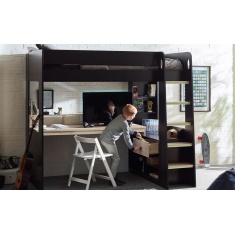 Julian Bowen Blaze Gaming Bunk Bed - Black & Pale Wood