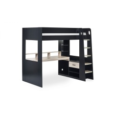 Julian Bowen Blaze Gaming Bunk Bed - Black & Pale Wood