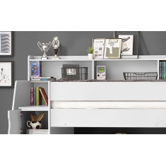 Julian Bowen Camelot Bunk Bed with Staircase - White