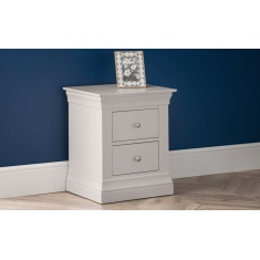 Julian Bowen Clermont 2 Drawer Bedside - Light Grey
